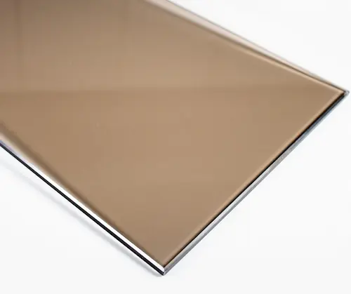 Detailbild bronze Glas nach Maß.
